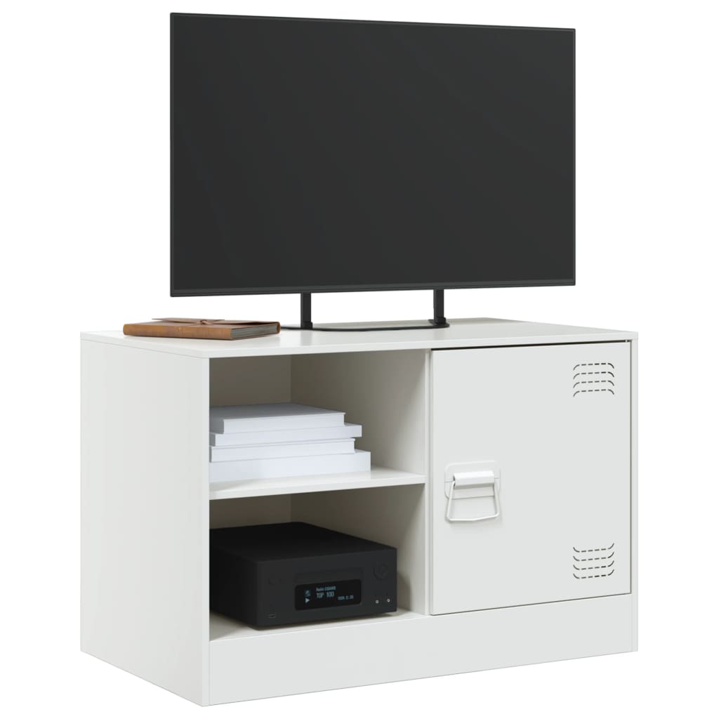 Mobili Tv 2 Pz Bianchi 67x39x44 Cm In Acciaio - Image 2
