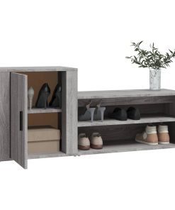 Scarpiera Grigio Sonoma 130x35x54 Cm In Legno Multistrato