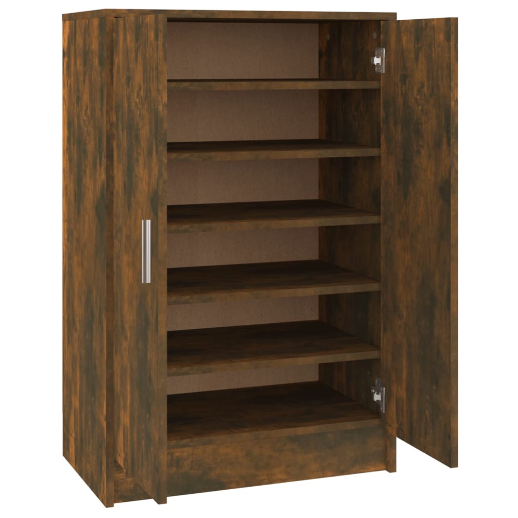 Scarpiera Rovere Fumo 60x35x92 Cm In Legno Multistrato - Image 4