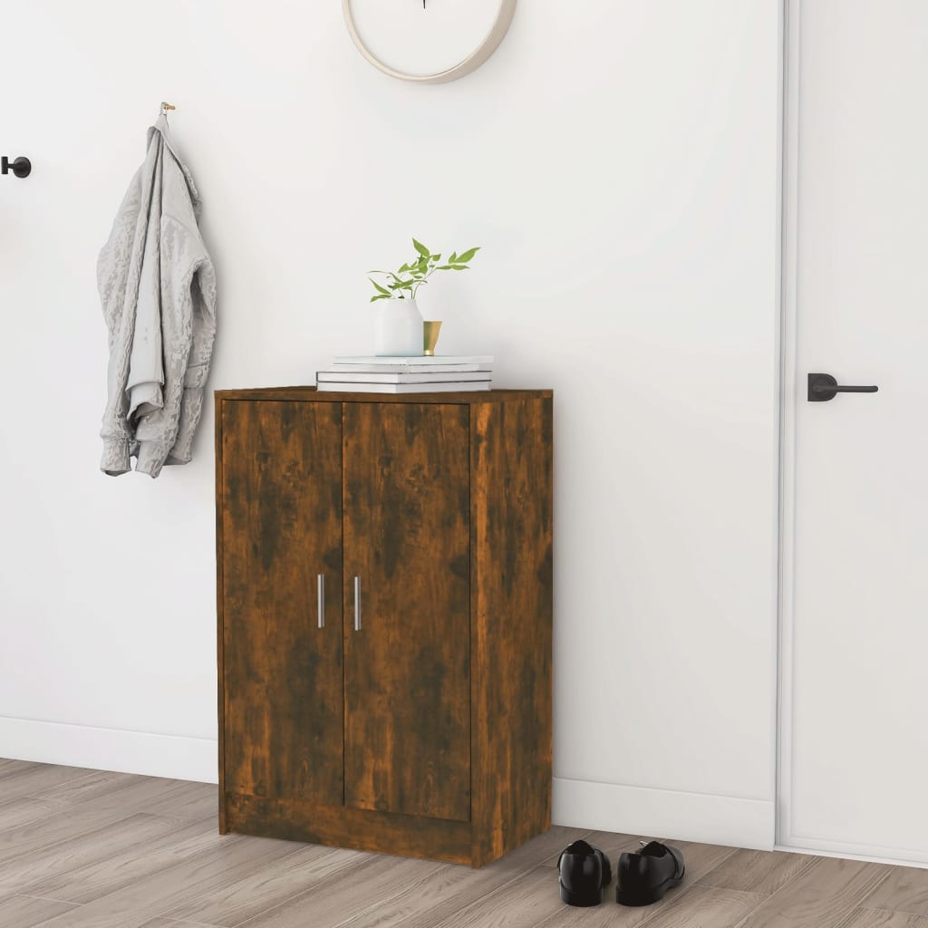 Scarpiera Rovere Fumo 60x35x92 Cm In Legno Multistrato - Image 5