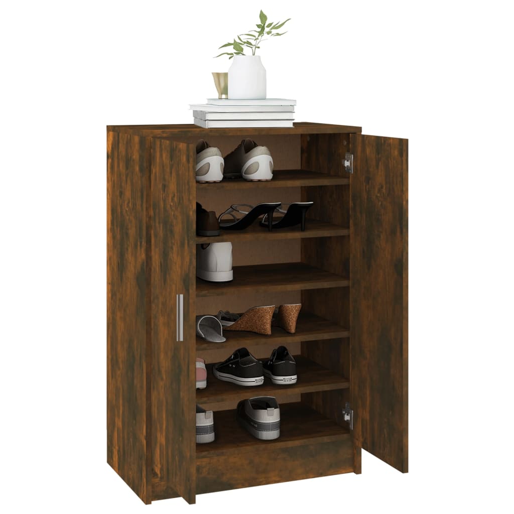 Scarpiera Rovere Fumo 60x35x92 Cm In Legno Multistrato - Image 6