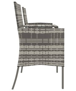 Divano Da Giardino 2 Posti Con Tavolino In Polyrattan Antracite