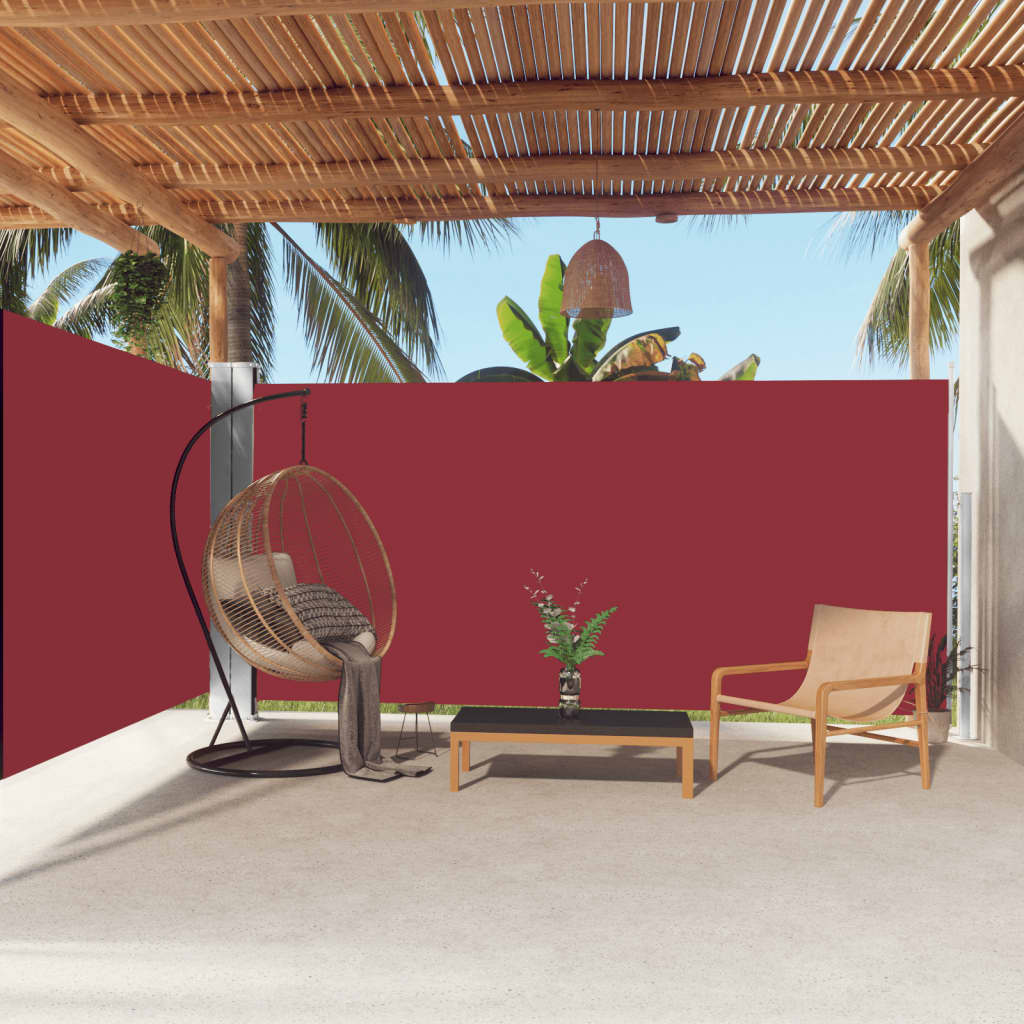 Tenda Da Sole Laterale Retrattile Rossa 180x600 cm