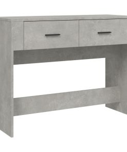 Tavolino Consolle Grigio Cemento 100x39x75 Cm Legno Multistrato