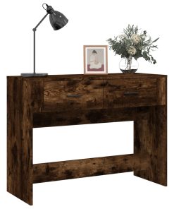 Tavolo Consolle Rovere Fumo 100x39x75 Cm Legno Multistrato