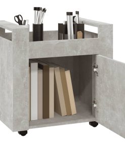 Carrello Scrivania Grigio Cemento 60x45x60 Cm Legno Multistrato