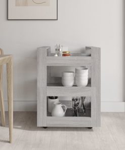 Carrello Da Cucina Grigio Sonoma 60x45x80 Cm Legno Multistrato