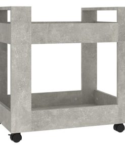 Carrello Scrivania Grigio Cemento 60x45x60 Cm Legno Multistrato