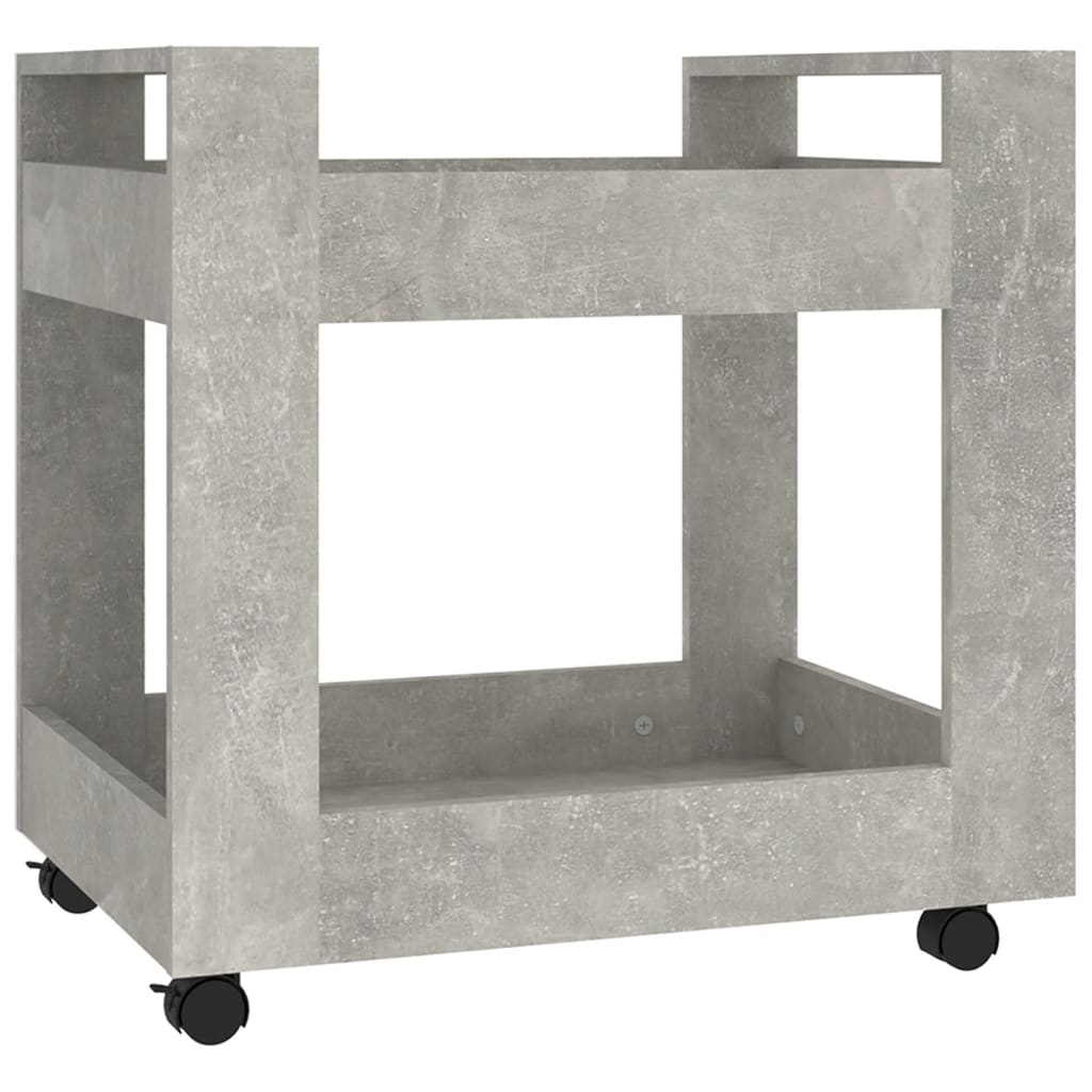 Carrello Scrivania Grigio Cemento 60x45x60 Cm Legno Multistrato