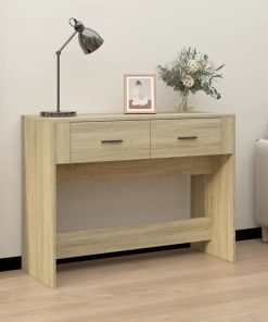 Tavolo Consolle Rovere Sonoma 100x39x75 Cm In Legno Multistrato