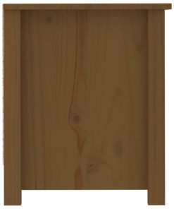 Scarpiera Marrone Ambra 110x38x45,5cm In Legno Massello Di Pino