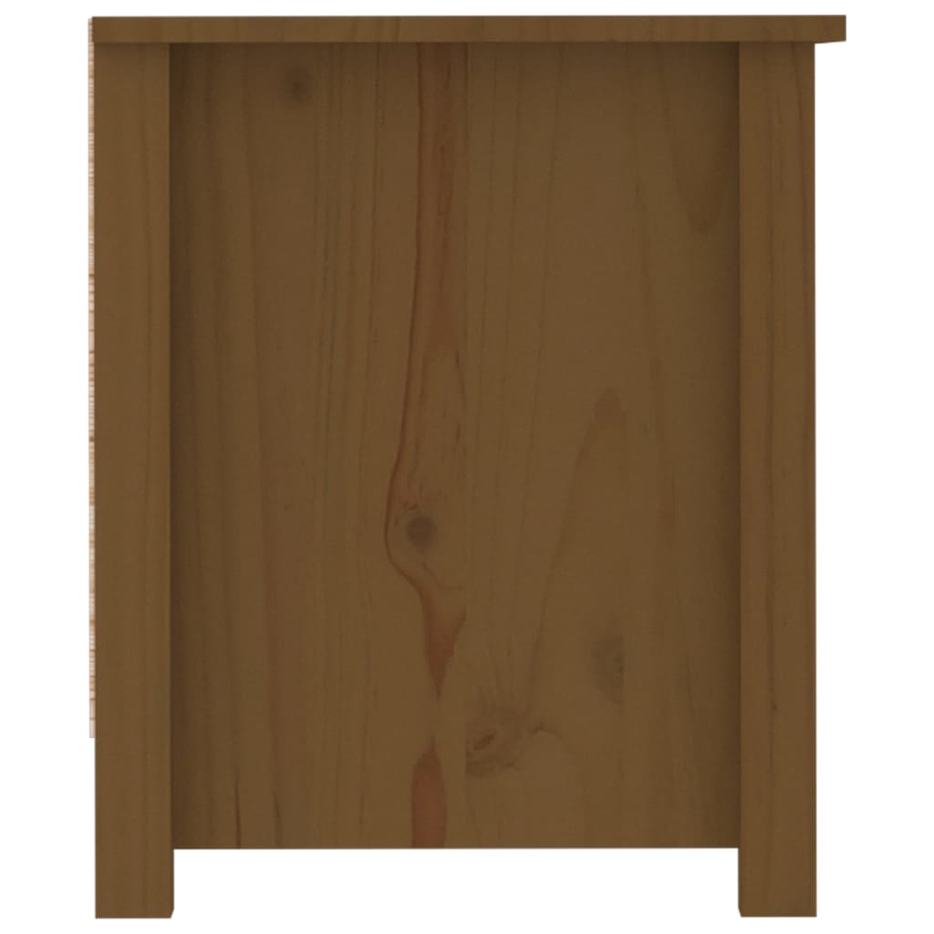 Scarpiera Marrone Ambra 110x38x45,5cm In Legno Massello Di Pino