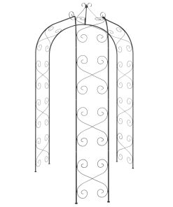 Arco Da Giardino Nero Ø180x255 Cm Acciaio