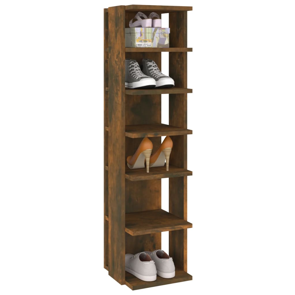 Scarpiera Rovere Fumo 27,5x27x102 Cm Legno Multistrato - Image 5
