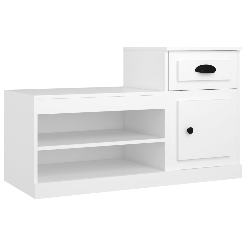 Scarpiera Bianca 100x42x60 Cm In Legno Multistrato - Image 5