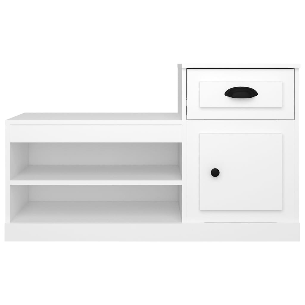 Scarpiera Bianca 100x42x60 Cm In Legno Multistrato - Image 2