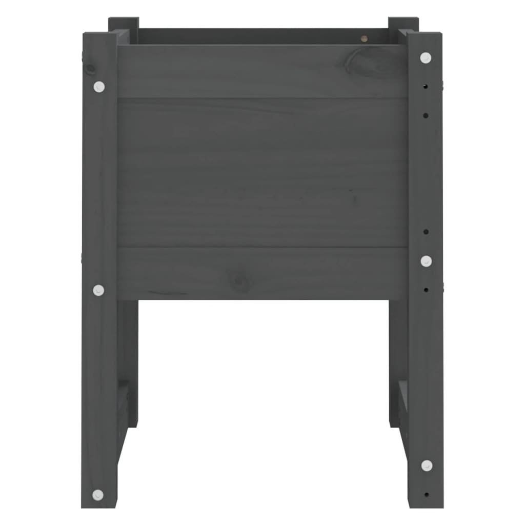Fioriera Grigio 40x40x52,5 Cm In Legno Massello Di Pino - Image 5