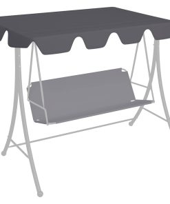 Baldacchino Per Dondolo Giardino Antracite 150/130x105/70 cm