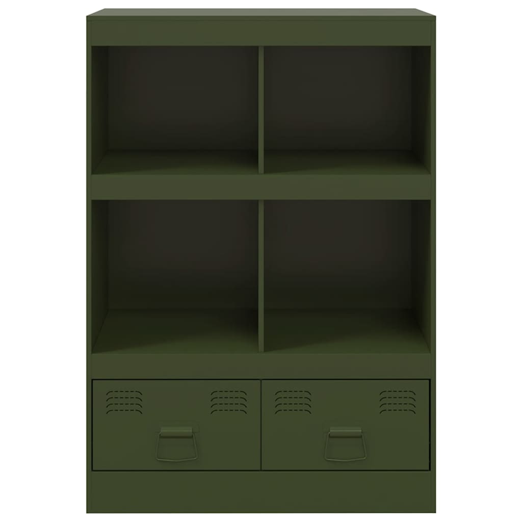 Credenza Verde Oliva 67x39x95 Cm In Acciaio - Image 4