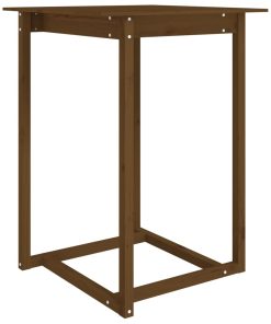 Tavolo Da Bar Ambra 80x80x110 Cm In Legno Massello Di Pino