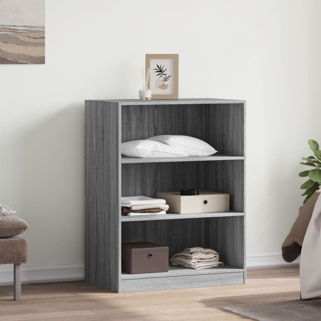 Armadio Grigio Sonoma 77x48x102 Cm In Legno Multistrato