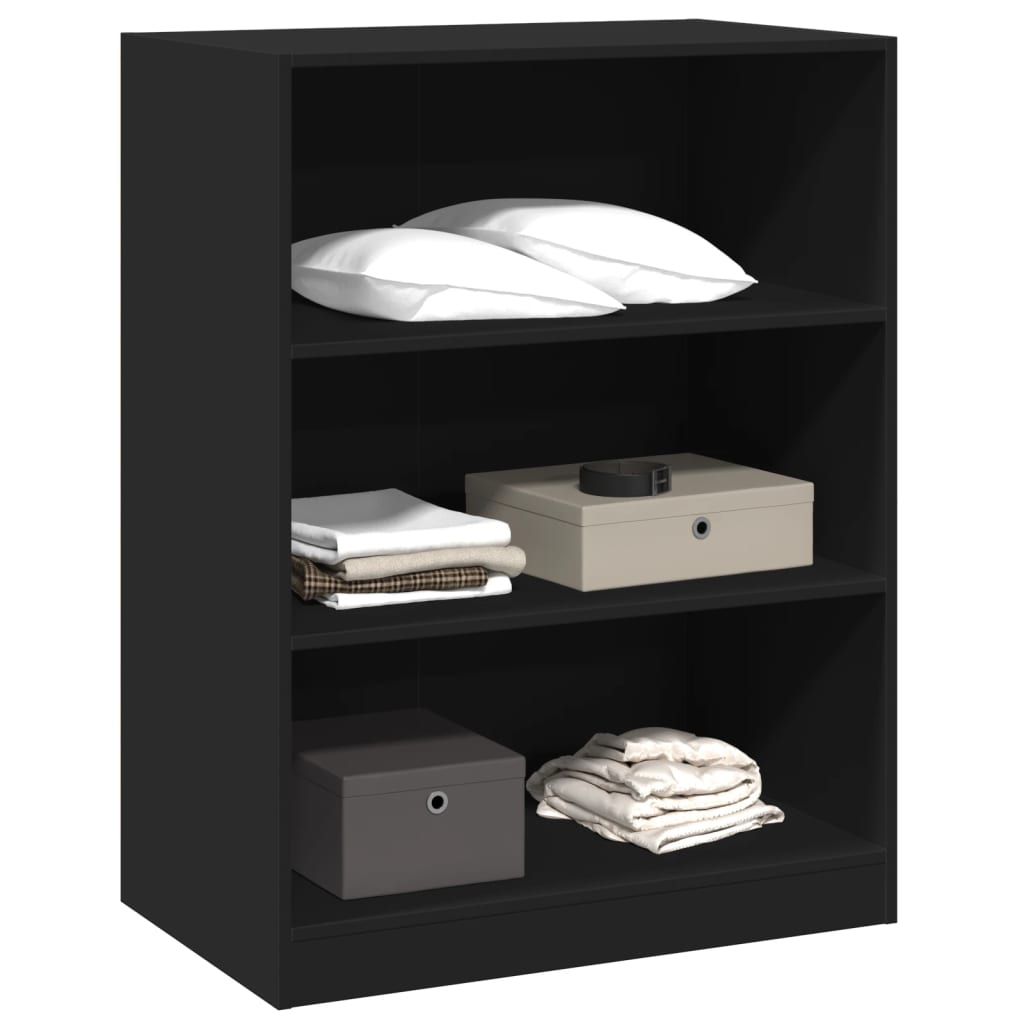 Armadio Nero 77x48x102 Cm In Legno Multistrato