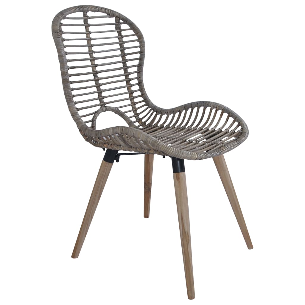 Sedie Da Pranzo 4 Pz Marroni In Rattan Naturale - Image 4