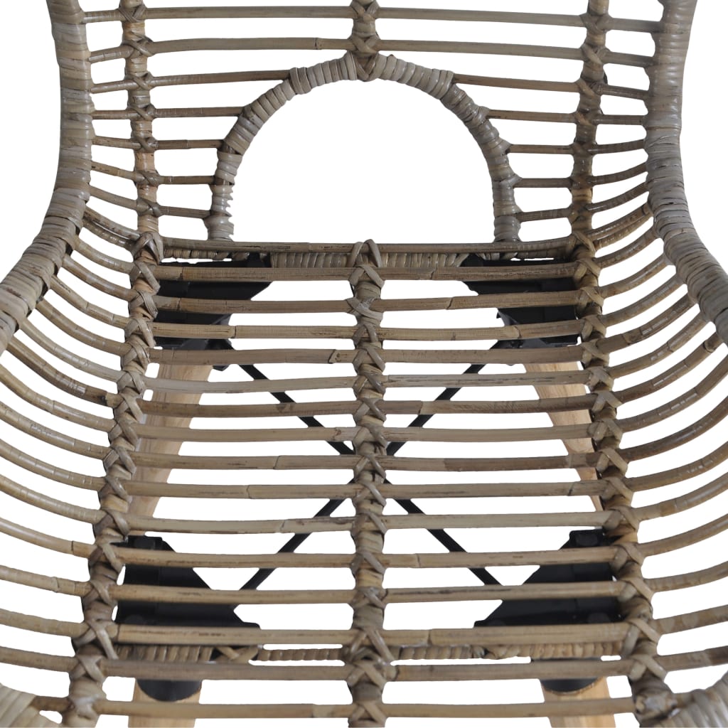 Sedie Da Pranzo 4 Pz Marroni In Rattan Naturale - Image 2