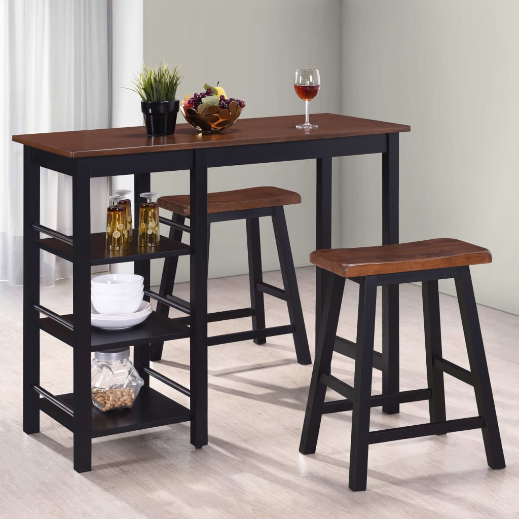 Set Da Bar 3 Pz In Mdf Nero