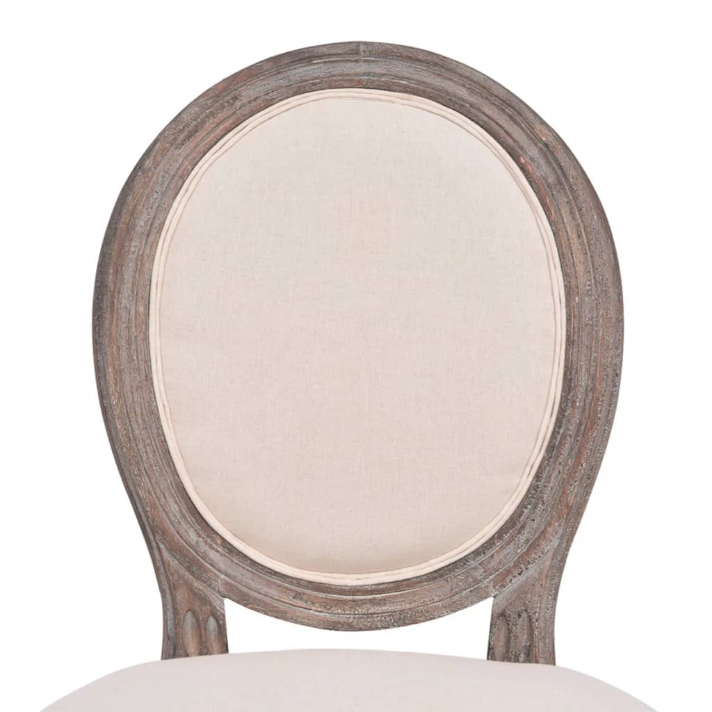 Sedie Da Pranzo 4 Pz Crema In Tessuto - Image 5