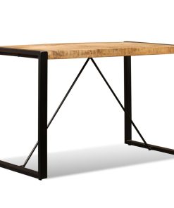 Tavolo Da Pranzo In Legno Massello Di Mango Grezzo 120 cm