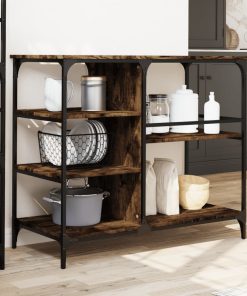 Carrello Da Cucina Rovere Fumo 100x45x89,5 Cm Legno Multistrato