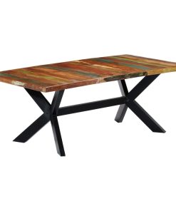 Tavolo Da Pranzo 200x100x75 Cm In Legno Massello Di Recupero
