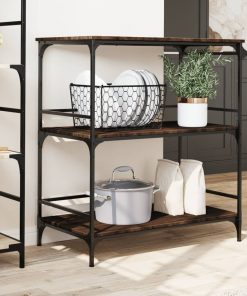 Carrello Da Cucina Rovere Marrone 100,5x50x105 cm