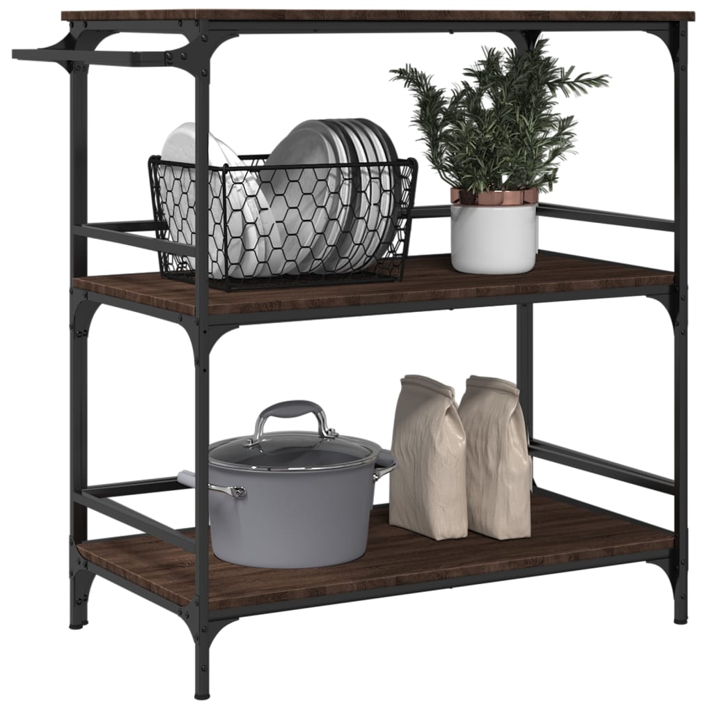 Carrello Da Cucina Rovere Marrone 100,5x50x105 cm - Image 5