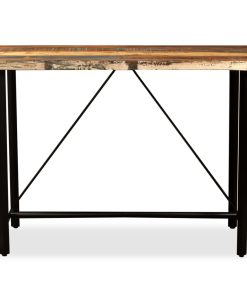 Tavolino Da Bar In Legno Massello Di Recupero 120x60x107 cm