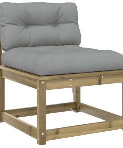 Divano Da Giardino Con Cuscini Legno Impregnato Pino