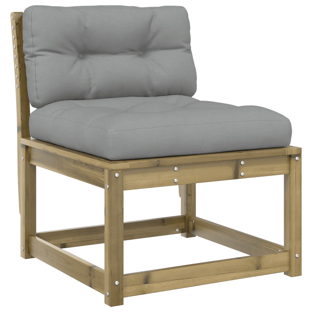 Divano Da Giardino Con Cuscini Legno Impregnato Pino