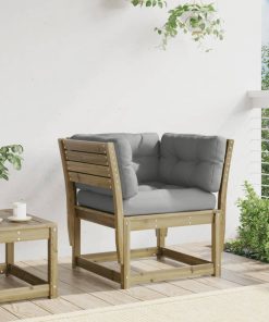Divano Giardino Braccioli Con Cuscini Legno Di Pino Impregnato