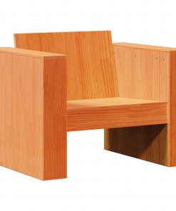 Divano Da Giardino Marrone Cera 79x60x62 Cm Legno Massello Pino