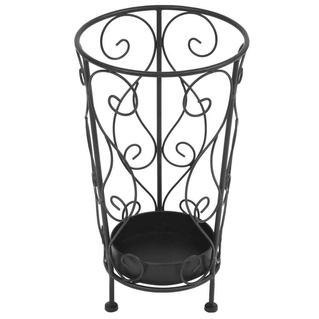 Portaombrelli Stile Vintage Metallo 26x46 Cm Nero - Image 6