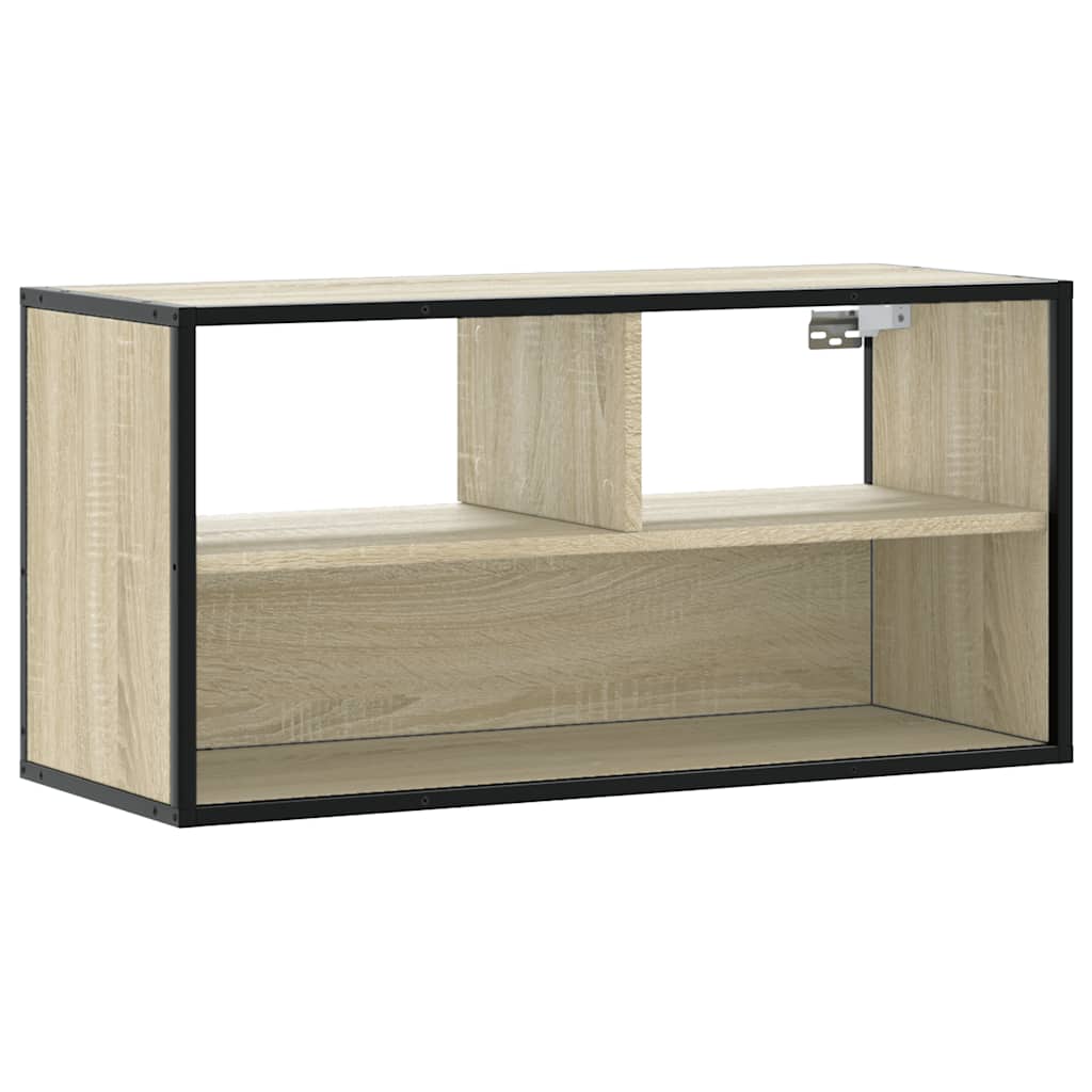 Mobile Tv Rovere Sonoma 80x31x39,5 Cm Legno Multistrato Metallo - Image 6