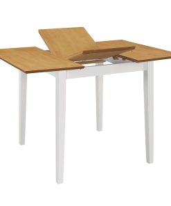 Tavolo Da Pranzo Estensibile Bianco (80-120)x80x74 Cm In Mdf