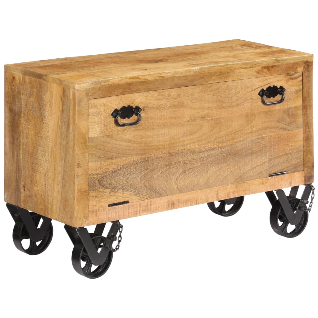 Scarpiera 86x35x55 Cm In Legno Massello Di Mango - Image 2