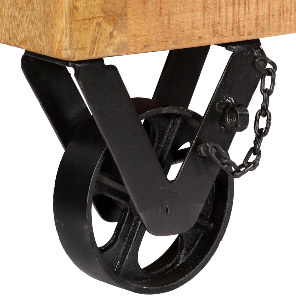 Scarpiera 86x35x55 Cm In Legno Massello Di Mango