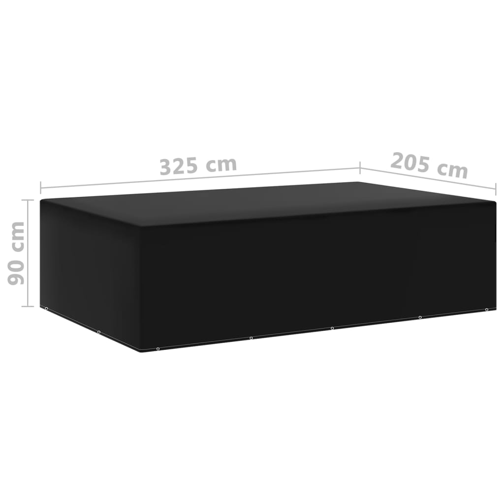 Coperture Arredi Giardino 2 Pz 12 Occhielli 325x205x90 cm