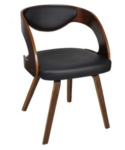 Sedie Da Pranzo 4 Pz Marroni In Legno Curvo E Similpelle