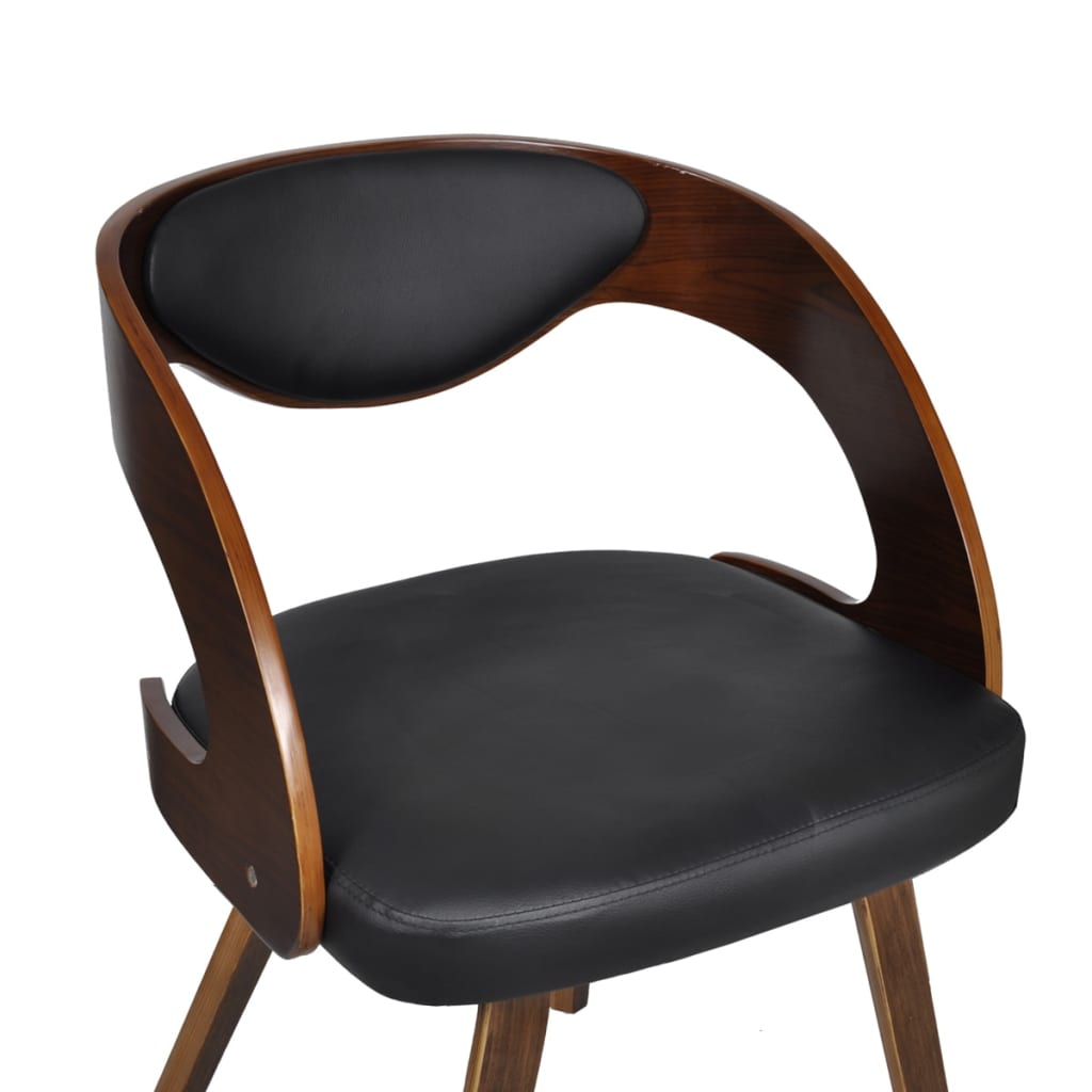 Sedie Da Pranzo 4 Pz Marroni In Legno Curvo E Similpelle - Image 4