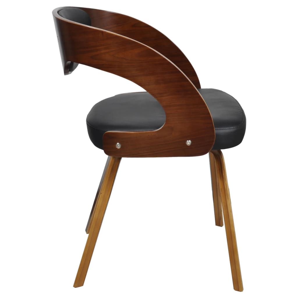 Sedie Da Pranzo 4 Pz Marroni In Legno Curvo E Similpelle - Image 6