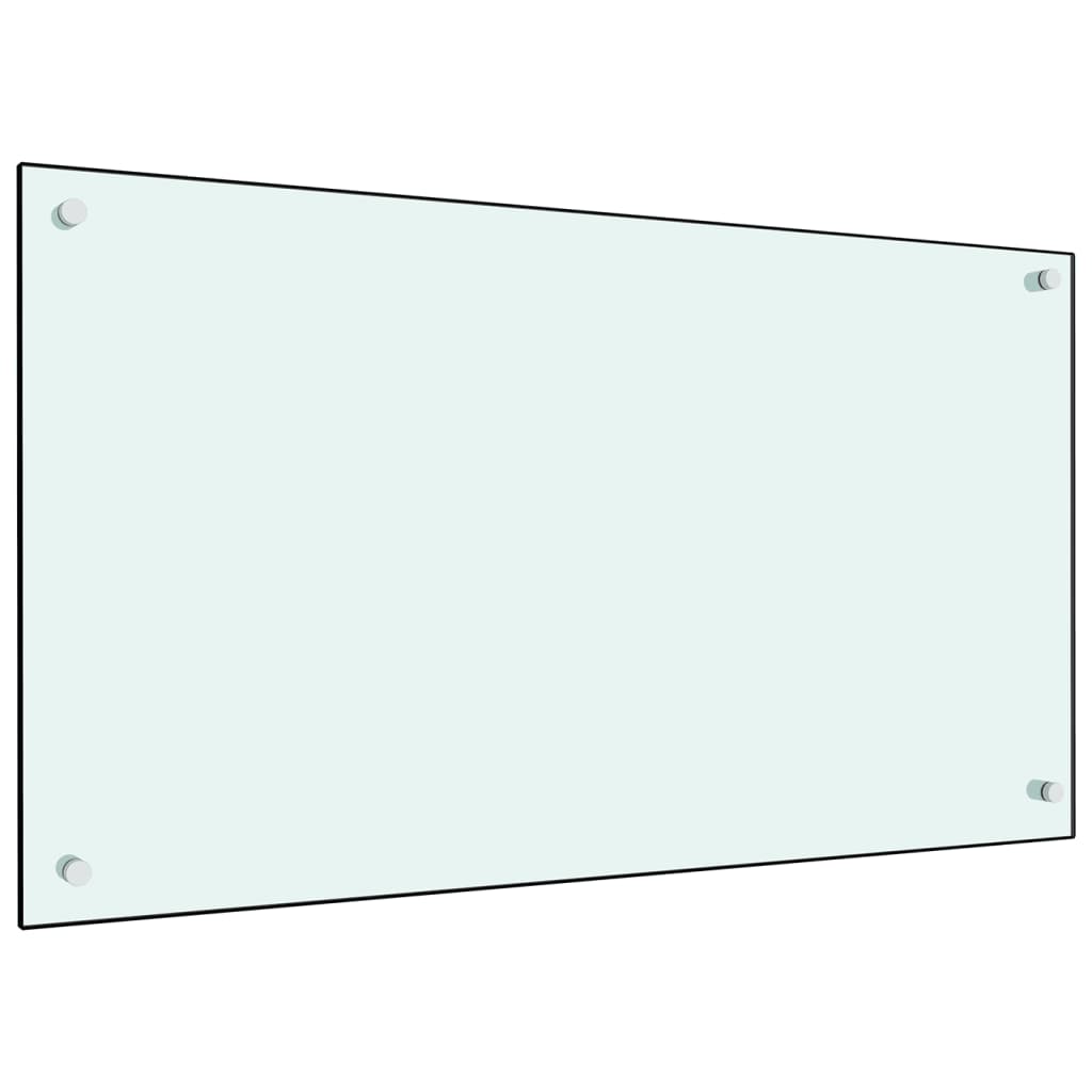 Paraschizzi Per Cucina Bianco 90x50 Cm In Vetro Temperato